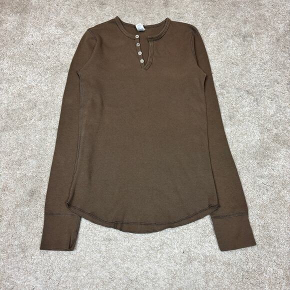 American Apparel Henley Dexter Kill Shirt Small Baby Thermal y2k Women's XS RARE - Picture 2 of 10